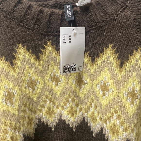 H&M Brown Jacquard Knit Sweater - Picture 3 of 4